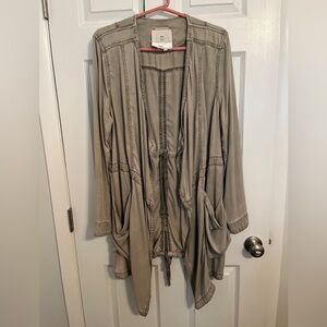 Anthropologie Tannish/Green Utility Jacket